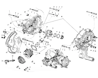 crankcase - cylinder - crankshaft