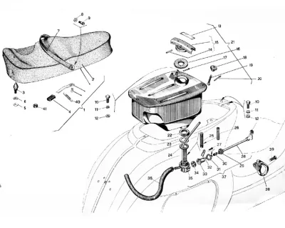 Seat - fuel tank