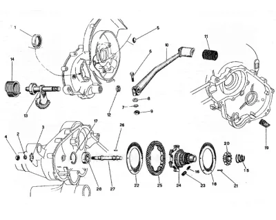 Kickstart lever - primary gear