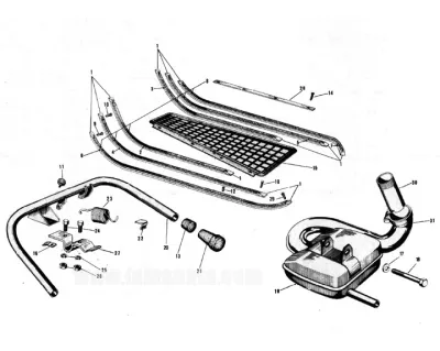 Footboard stripes - exhaust