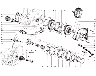 Clutch - kickstart lever