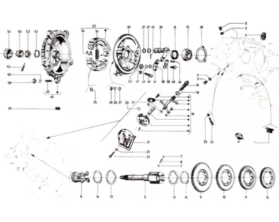 Gears - rear wheel hub