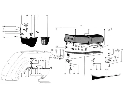 Seat - fuel tank