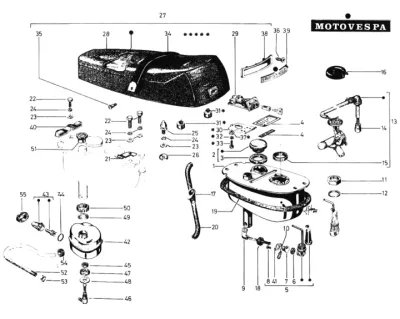 Seat - fuel tank