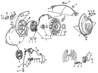 Stator - rotor magneto