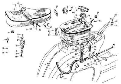 Seat - fuel tank