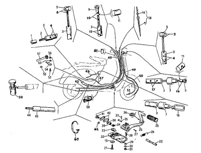 Transmission cables - brake pedal
