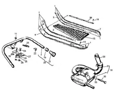 Exhaust - centre stand