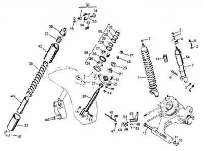 Shock absorber - steering set
