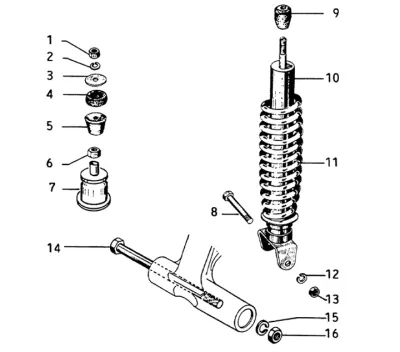 Rear shock absorber