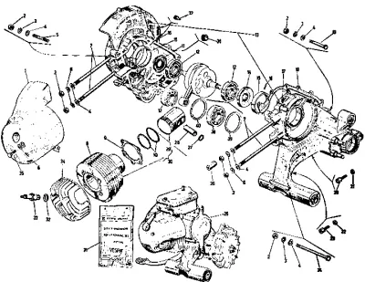 Engine casing - cylinder