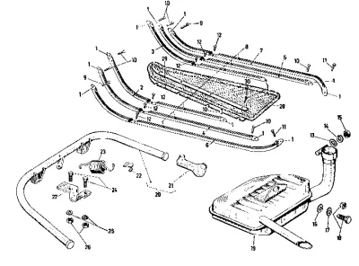 Footboard stripes - exhaust