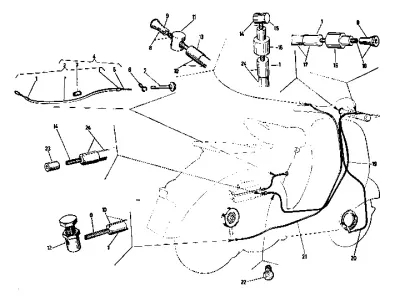 Front brake cable - throttle cable - clutch cable