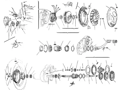 Ignition - kickstart lever - gears