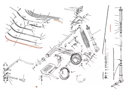 Rear suspension, channels, exhaust