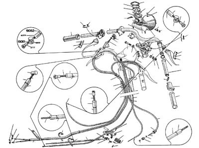 Front brake cable - throttle cable - clutch cable