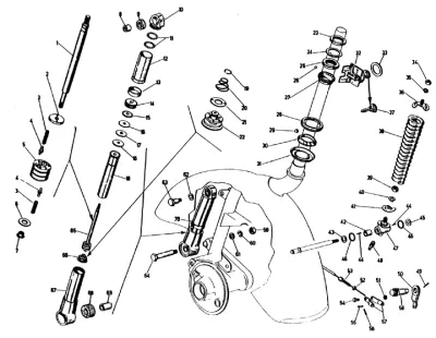 Front shock absorber - lock set