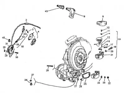 High tension coil - gear selector