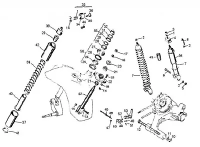 Shock absorber - steering set