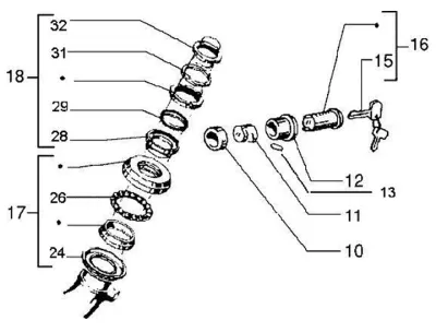 Steering set - lock set