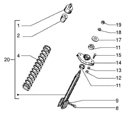 Front shock absorber