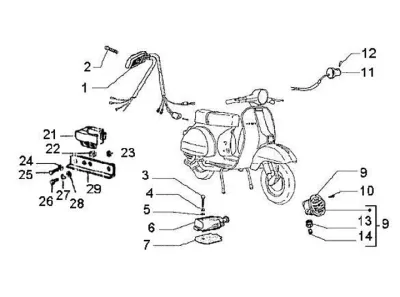 Indicator switch - ignition switch - horn