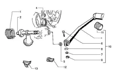Kickstart lever