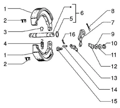 Rear brake shoes