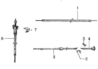 Speedo cable - rear brake cable