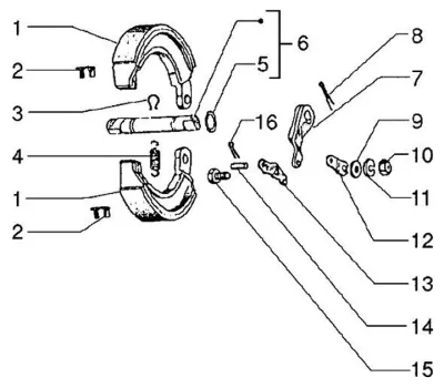 Rear brake shoes