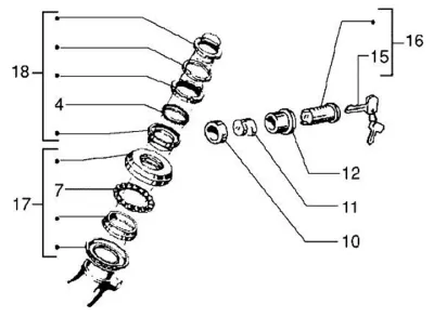 Steering set - lock set