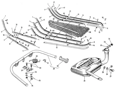 Footboard stripes - exhaust