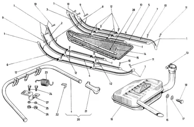 Footboard stripes - exhaust