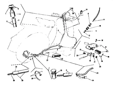 Bremskabel, Girboks Kabel, Speedometer As