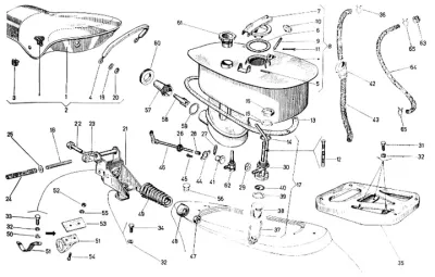 Selle - réservoir d'essence