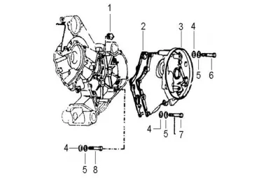 Bolts engine casing