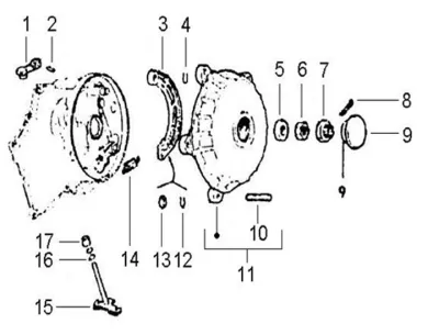 Rear brake shoes