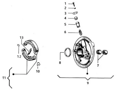 Front brake shoes