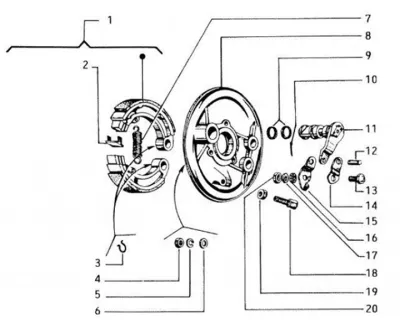 Rear brake shoes