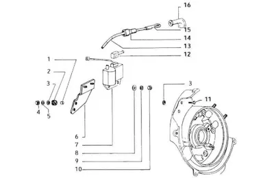 High tension coil