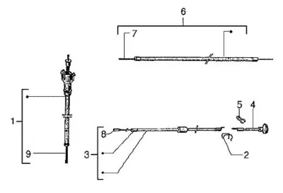 Speedo cable - rear brake cable