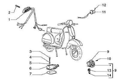 Indicator switch - ignition switch - horn