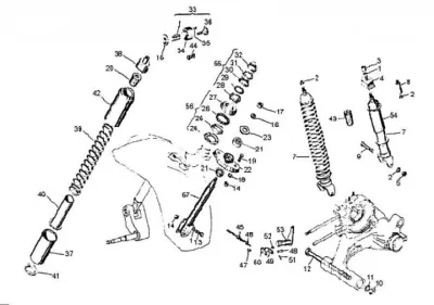 Shock absorber - steering set