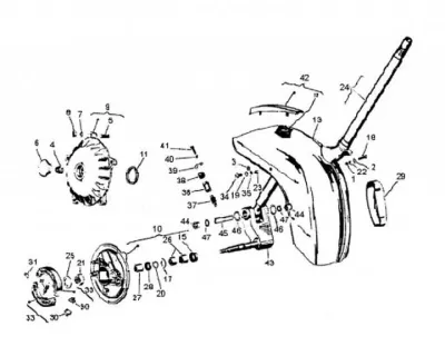 Fork - front brake hub