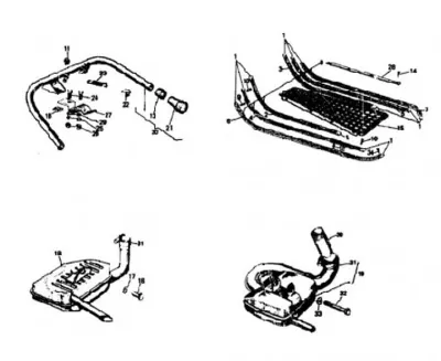 Exhaust - floor board runners