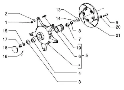 Wheel hub - brake disc