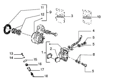 Front brake caliper - brake hose