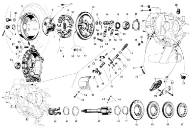 Gears - rear wheel hub