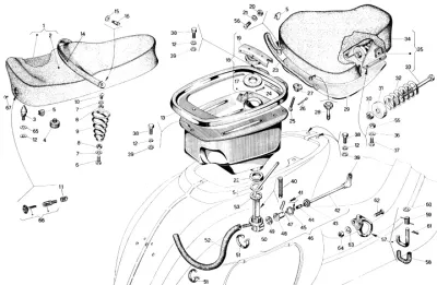 Seat - fuel tank