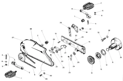 Model with pedals
